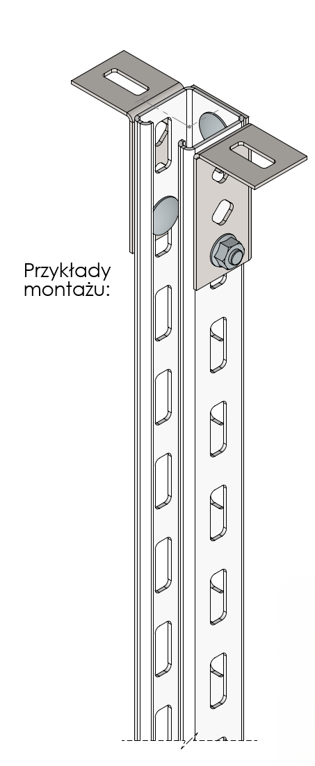Stopa montażowa sufitowa kształtownika STMSK - Zdjęcie 2