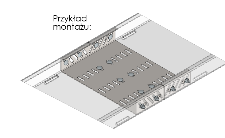 Łącznik koryta kablowego system ciężki LKOSCU - Zdjęcie 2