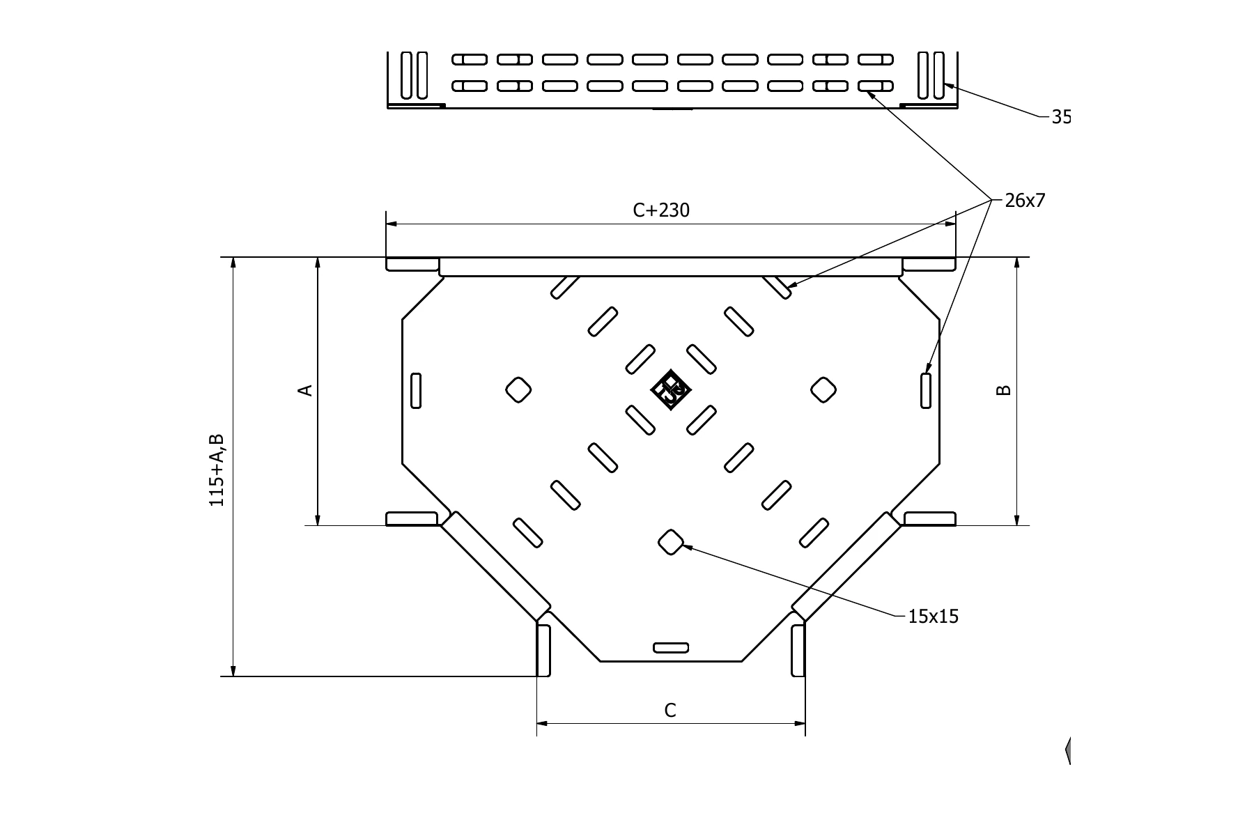 Cable Tray Tee 3K50-200/0,7 - image 2