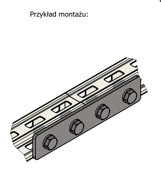 Łącznik poziomy kształtownika płaski LPKP... - Zdjęcie 4