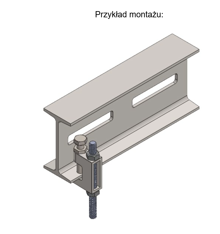 Zacisk dwuteownika z gwintem ZDG - Zdjęcie 2